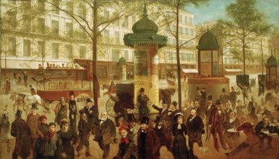 Le Boulevard Montmarte da Andre Gill