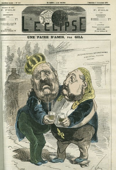 Una coppia di amici, Hippolyte de Villemessant (1812-1879), direttore del Figaro e il Principe Philippe d
