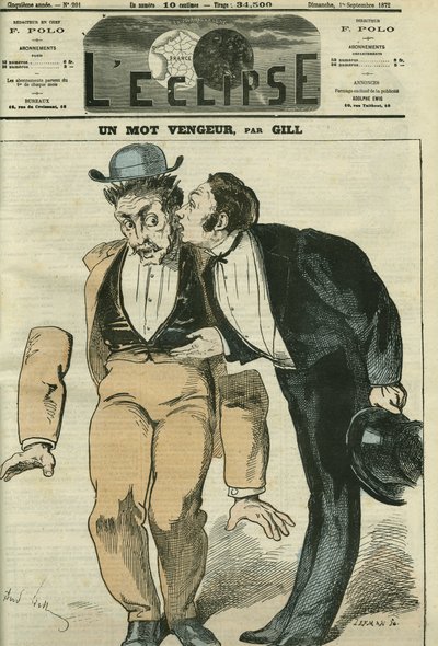 Una parola vendicativa, il primo gentiluomo ha le braccia cadenti quando sente la parola "censura". Copertina di "L