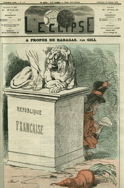 A proposito di Rabagas, evocazione di due pezzi di Victorian Sardou (1831-1908) sullo spirito rivoluzionario e coloro che lo vivono con "Rabagas" e "Il Re della Carota". Copertina in "L