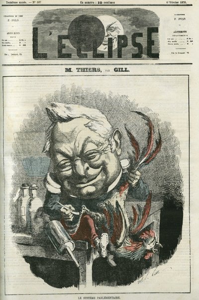 Adolphe Thiers (1797-1877), storico e politico francese. Copertina in 