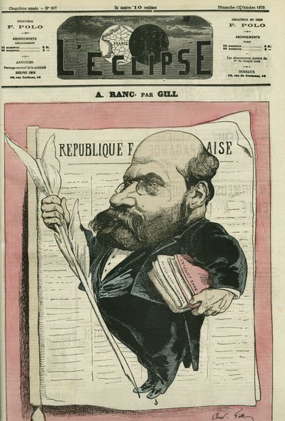 Arthur Ranc (1831-1908), giornalista e politico francese. Copertina in "L