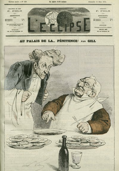 Al palazzo della penitenza, caricatura del Presidente della Repubblica Adolphe Thiers. Copertina di "L