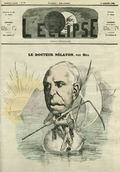 Auguste Nelaton (1807-1873), chirurgo francese. Copertina in 