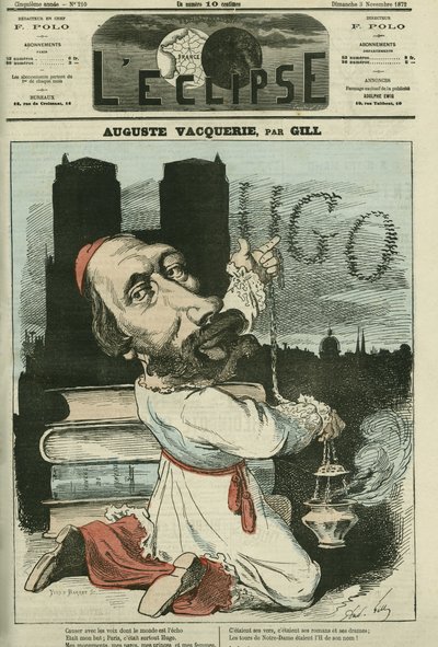 Auguste Vacquerie (1819-1895), poeta, drammaturgo e giornalista francese. Copertina in "L