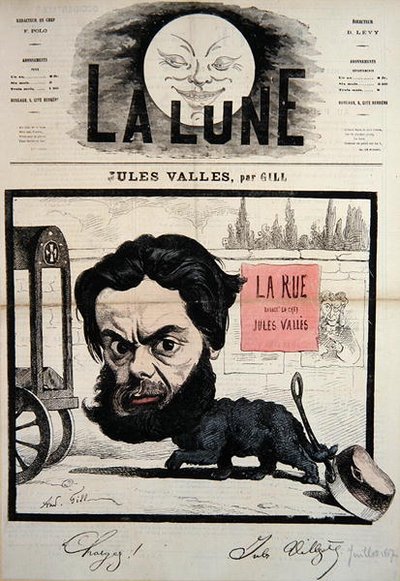 Caricatura di Jules Valles, illustrazione di copertina da 