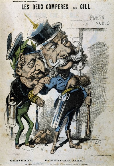 Caricatura su Napoleone III e Bismarck - di Gill, in 