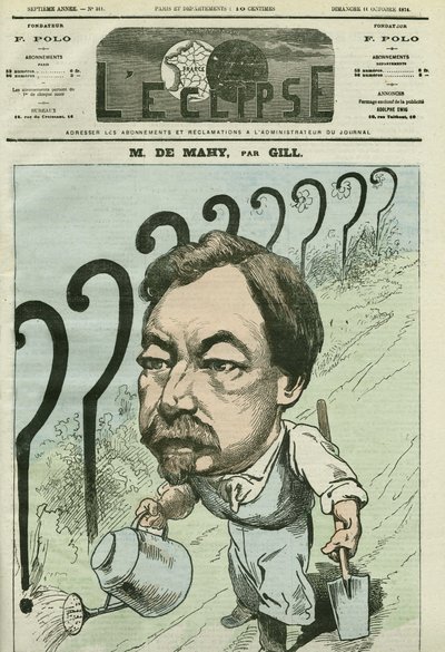 Caricatura di François Césaire de Mahy (1830-1906), medico, giornalista e politico francese. Copertina di "L