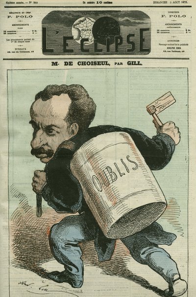 Caricatura di Horace di Choiseul-Praslin da Andre Gill