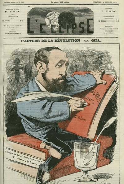 Caricatura di Jules Claretie, romanziere, drammaturgo e critico francese. Copertina di "L