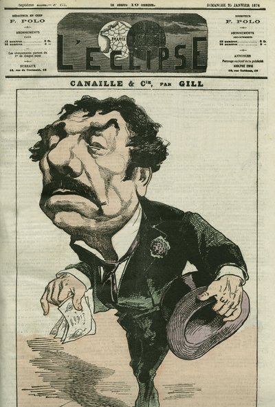 Caricatura di Paulin Menier, attore francese. Copertina in "L