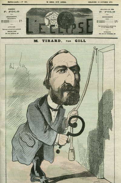 Caricatura di Pierre Tirard (1827-1893), politico francese. Copertina di "L