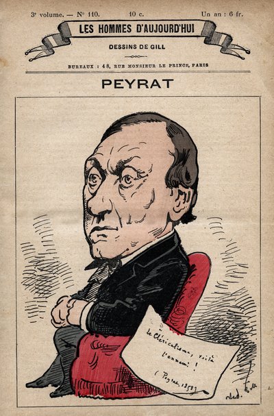 Caricatura di Alphonse Peyrat (1812-1890) giornalista inglese da 