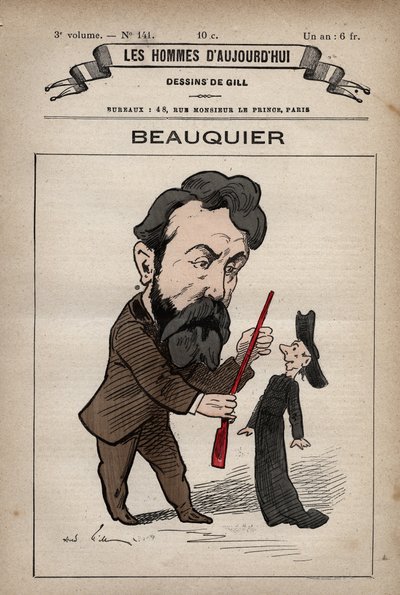 Caricatura di Charles Beauquier politico francese 1833 - 1916 da 