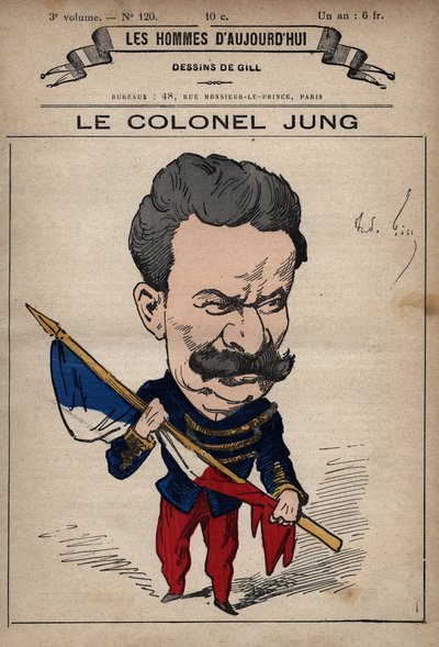 Caricatura del colonnello Theodore Jung (1833-1896) da 