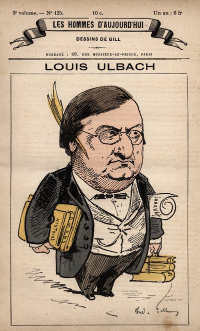 Caricatura di Louis Ulbach (1822-1889) da 