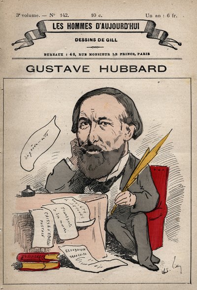 Caricatura di Nicolas Gustave Hubbard (1828-1888) economista politico inglese da 