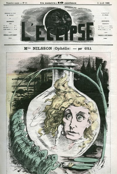 Christine Nilsson nel ruolo di Ophelie (1843- circa 1880) cantante d