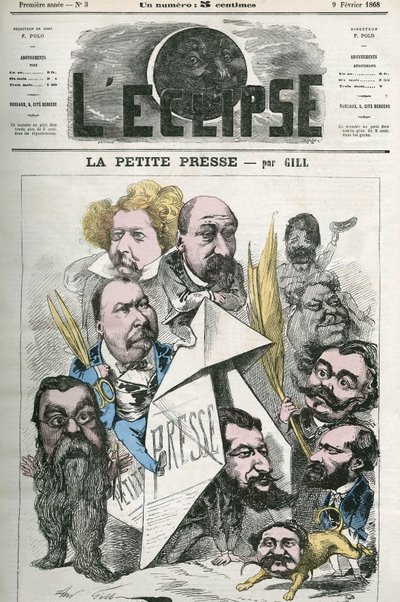 Creazione di "La Petite Presse", con Jannin, Delsaux, Hermant, Hemery, De Balathier, Bragelonne, Dumas, Ponson du Terrail, Jean du Boys, Revillon e Coste. Copertina in "L