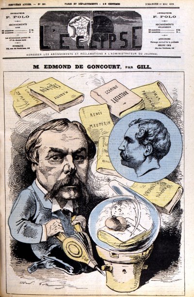 Edmond de Goncourt - di Gill, in “L