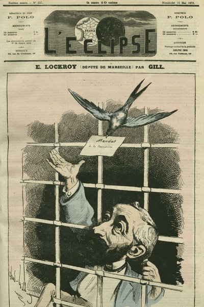 Edouard Simon Lockroy (1838-1913), politico francese, deputato di Marsiglia. Copertina in "L