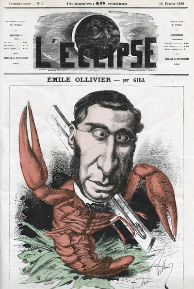 Emile Ollivier, politico francese. Copertina in 