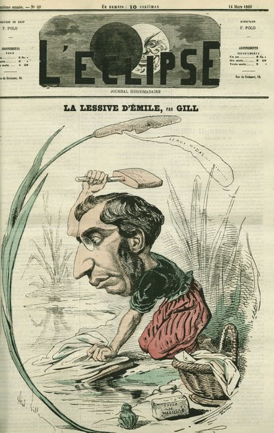 Emile Ollivier (1825-1913), politico francese. Copertina in "L