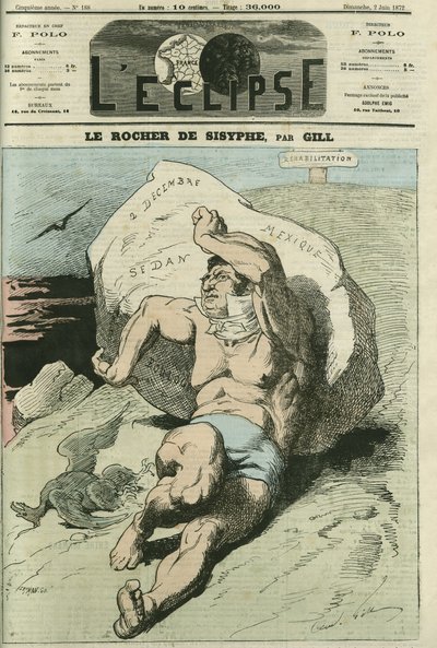 Eugene Rouher (1814-1884), politico francese. Copertina in "L