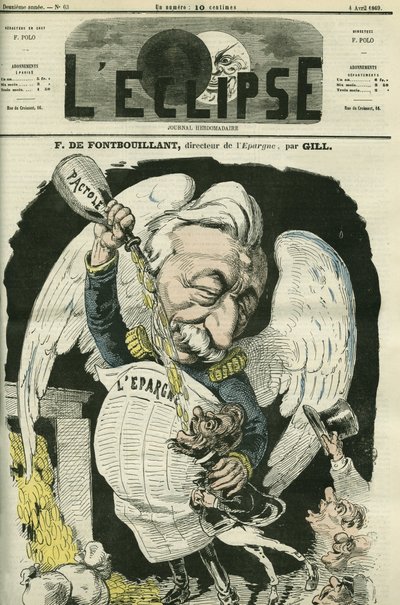 F. de Fontbouillant, direttore di Epargne. Copertina in "L