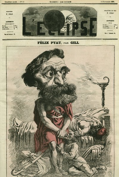 Felix Pyat (1810-1889), avvocato, letterato e politico francese. Copertina in "L