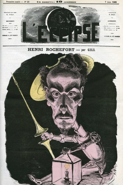 Henri Rochefort (1831-1913), giornalista, scrittore e politico francese. Copertina in "L