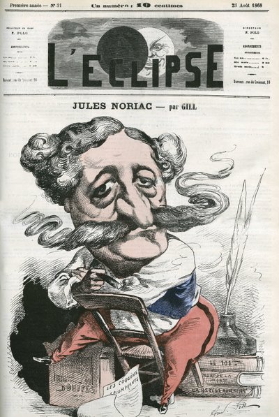Jules Noriac (1827-1882), scrittore, critico e giornalista francese. Copertina in "L