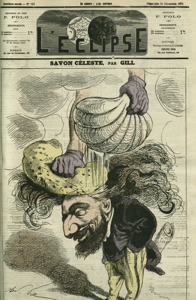 Leon Gambetta, politico francese. Copertina in 