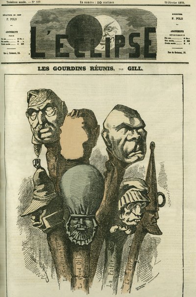 Les Gourdins riuniti, creazione di un nuovo diario satirico. Copertina in "L