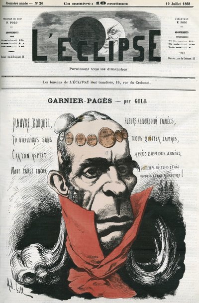 Louis Antoine Garnier-Pages (Garnier Pages) (1803-1878), politico francese. Copertina in 