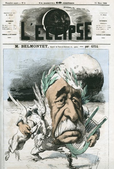 Louis Belmontet (1799-1879), poeta e politico francese. Copertina in "L