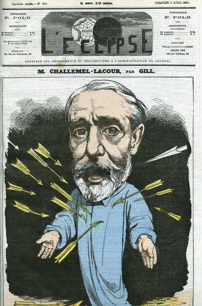 Paul-Armand Challemel-Lacour (1827-1896), politico, diplomatico e storico della filosofia francese. Copertina in "L