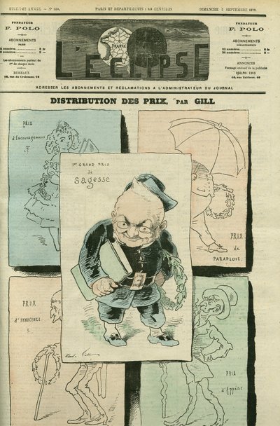 Ritratto di Adolphe Thiers (1797-1877), storico e politico francese. Copertina di "L
