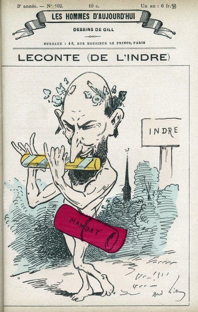 Ritratto di Alfred Leconte (1824-1898), farmacista, poeta, cantautore e politico francese, fu deputato dell