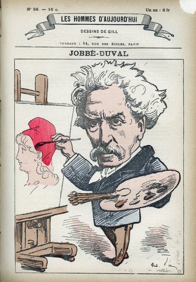 Ritratto di Armand Felix Maris Jobbe-Duval (1821-1889), pittore e politico francese. Caricatura di Gill, Parigi da Andre Gill
