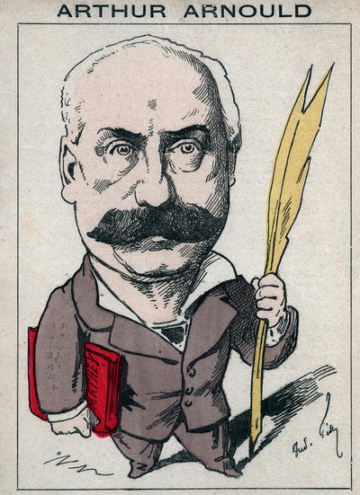 Ritratto di Arthur Arnould (1833-1895), giornalista e politico francese, partecipò attivamente alla Comune di Parigi - Caricatura di André Gill in 