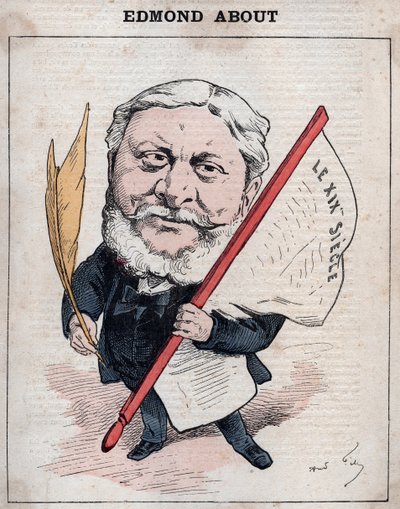 Ritratto di Edmond Francois Valentin About (1828-1885) scrittore, giornalista e critico d