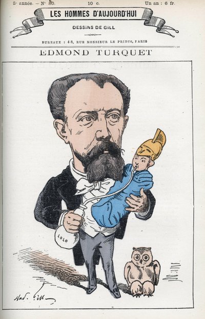 Ritratto di Edmond Henri Turquet, politico francese da Andre Gill