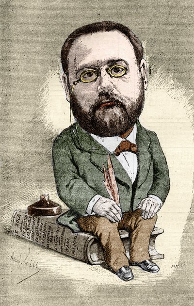 Ritratto di Émile Zola (1840-1902) scrittore francese. Caricatura di André Gill per il Mondo Illustre. da Andre Gill