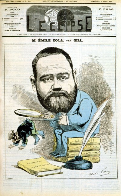 Ritratto di Emile Zola da Andre Gill