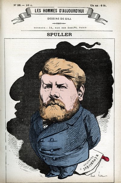 Ritratto di Eugene Spuller (1835-1896), politico e avvocato francese. Caricatura di Gill, in "Les Homme d