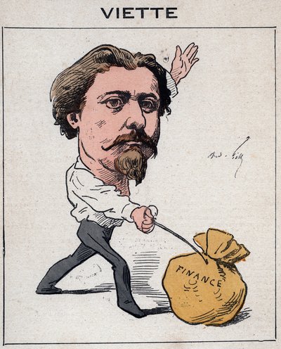 Ritratto di Jules Francois Viette (1843-1894) politico francese - Caricatura di Andre Gill, in "Les Hommes d