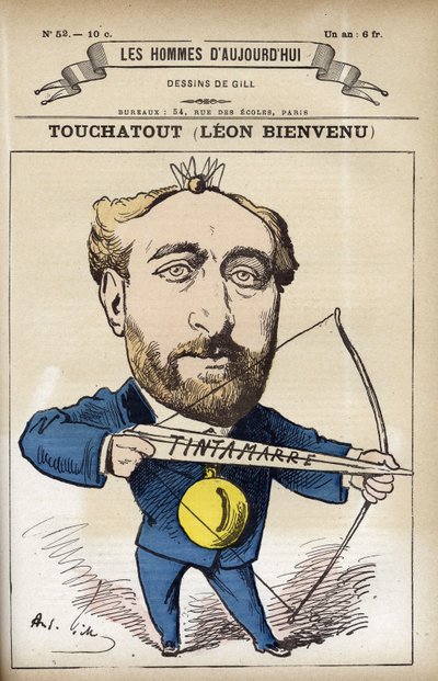 Ritratto di Leon Bienvenu detto Touchatout (1835-1911), giornalista francese e autore di "L