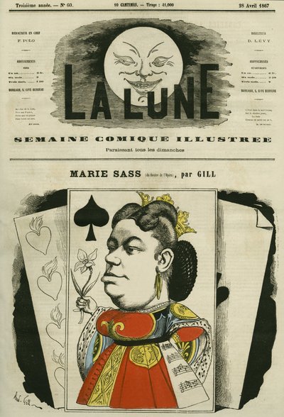 Ritratto di Marie Sass, cantante al Teatro dell