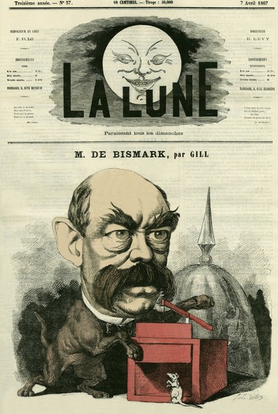 Ritratto di Otto von Bismarck (1815-1898), Cancelliere tedesco. Caricatura di Gill, in 